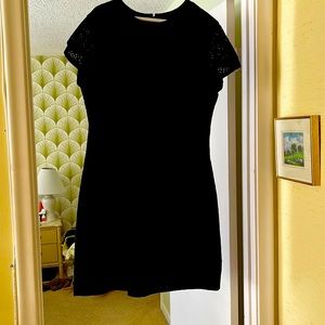 Black lace knee length